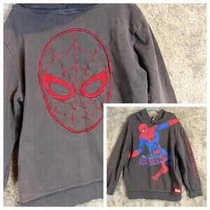 Cotton:On Kids Boys Size 7 Marvel Spider-Man Hoodie Embroider Back